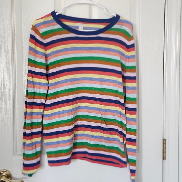 J. Crew Sweaters - cute striped light sweater J. Crew women's size Medium
